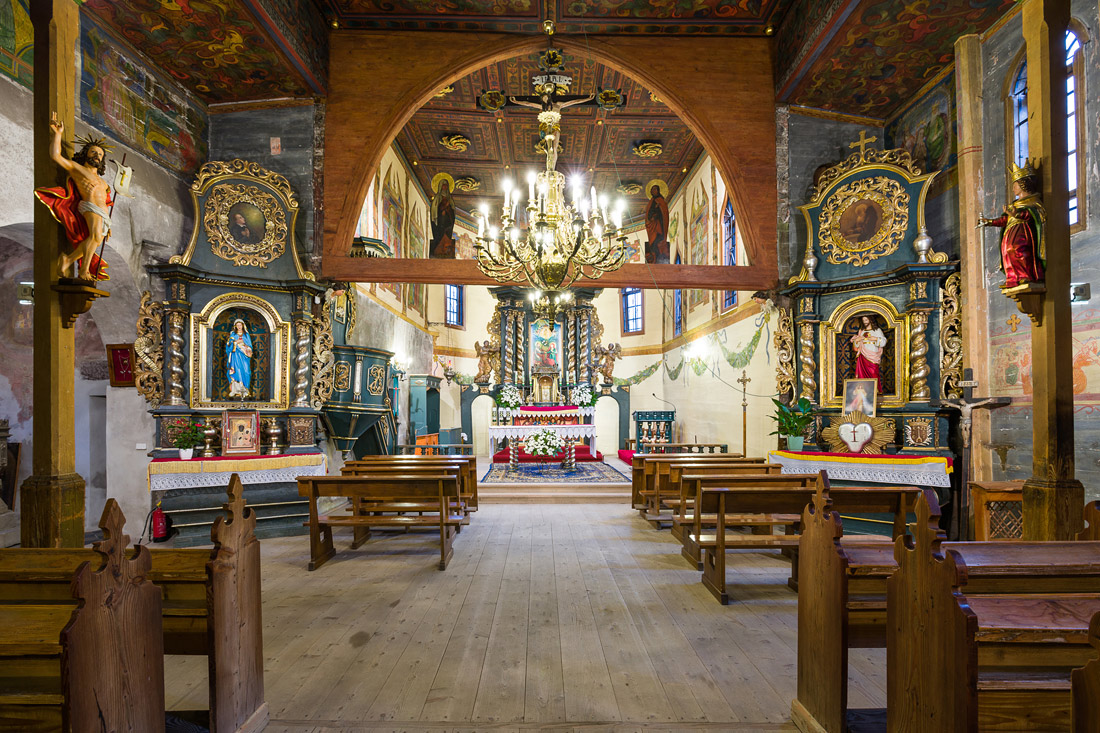 Szlak architektury drewnianej - kościół w Krużlowej Wyżnej
